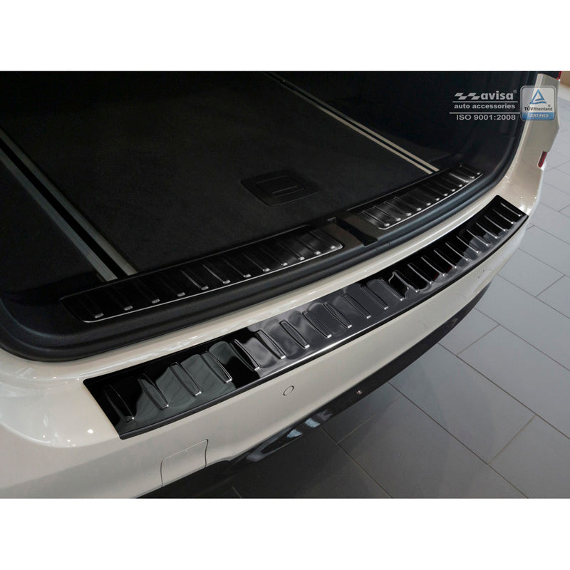 Avisa, takapuskurin suoja, kiiltävän musta, ruostumatonta terästä, sopii BMW X3 F25 2014-2017 'Ribs'