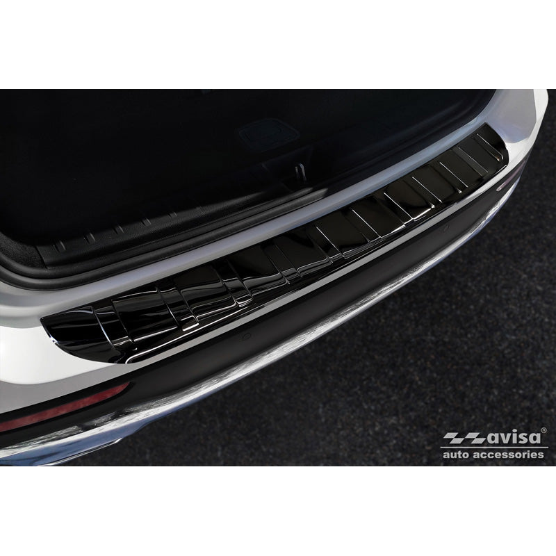 Avisa, takapuskurin suoja, kiiltävän musta, ruostumatonta terästä, sopii Mercedes GLB (X247) sis. AMG 2019- 'Ribs'