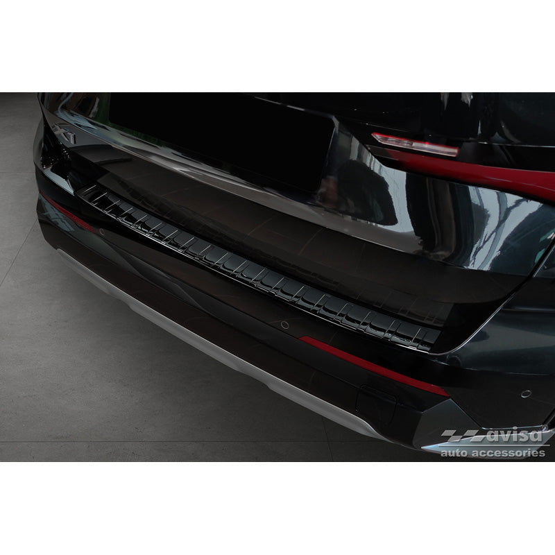Avisa, takapuskurin suoja, kiiltävän musta, ruostumatonta terästä, sopii BMW X1 U11 / U11 xLine 2022- 'Ribs'