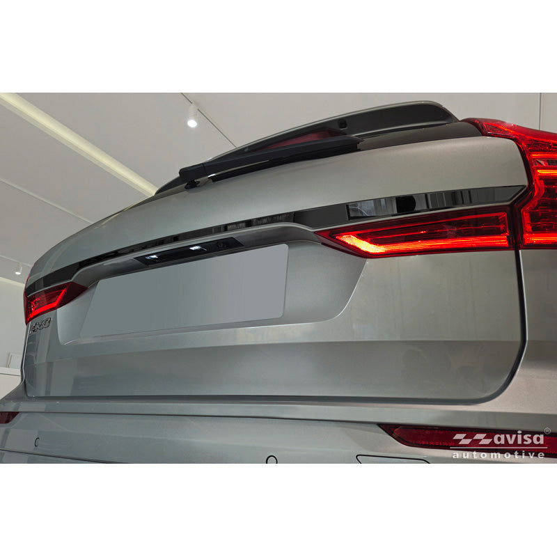 Avisa, takaluukun verhoilu, mustaa kromattua ruostumatonta terästä, sopii Volvo XC60 II:een (2017-2021) & Facelift (2021-)