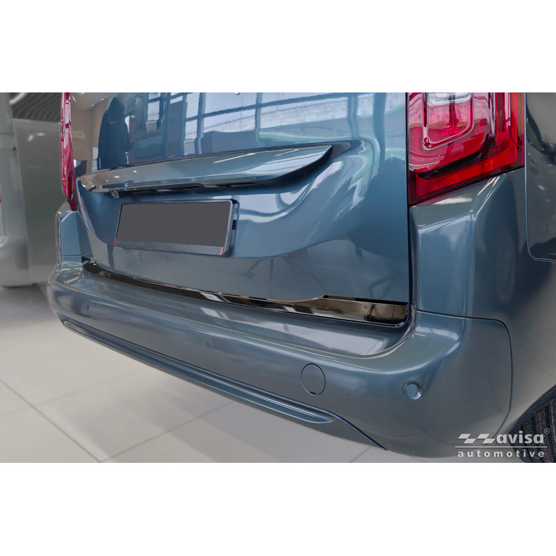 Avisa, takaluukun verhoilu, mustaa kromattua ruostumatonta terästä, sopii Toyota Proace City Versoon (2019-2024) & Facelift (2024-)