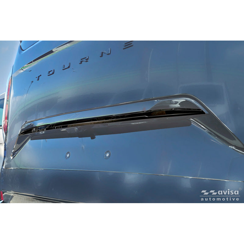 Avisa, Bakluckbeklädnad, Svart rostfritt stål, passar till Ford Tourneo Custom II (V710) (2023-) (med baklucka)