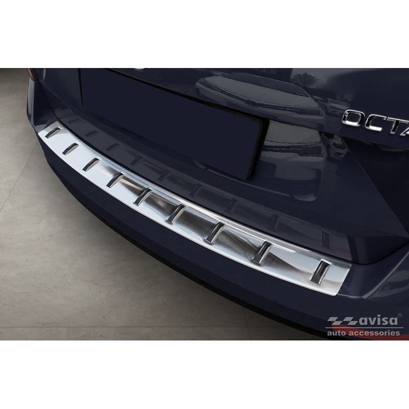 Avisa, takapuskurin suoja, ruostumaton teräs, sopii Skoda Octavia III Combi Facelift 2017-2020 'STRONG EDITION'
