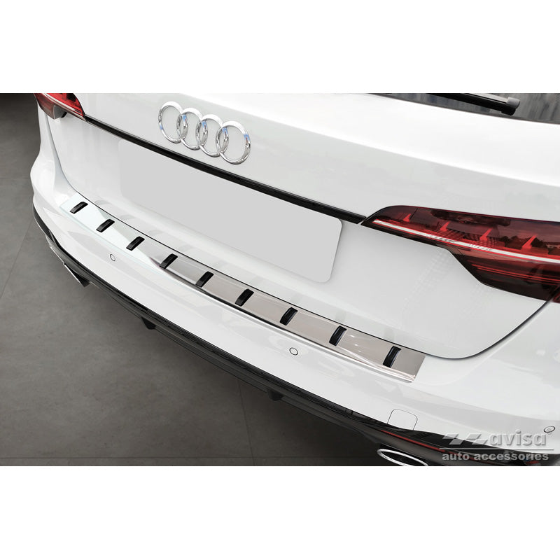 Avisa, Bakre stötfångarskydd, Rostfritt stål, passar Audi A4 Avant B9 (inkl. S-Line) 2015-2019 &amp; Facelift 2019- - 'STRONG EDITION'