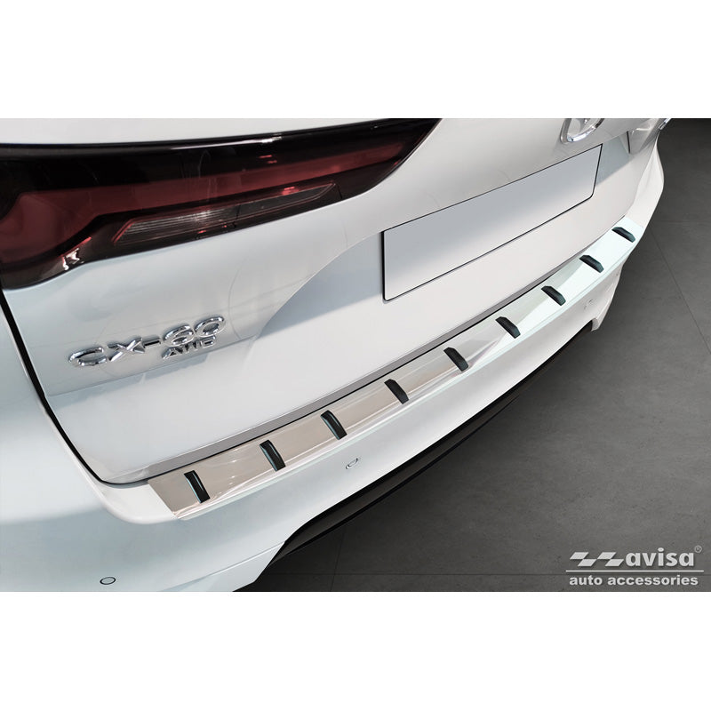 Avisa, takapuskurinsuoja, ruostumatonta terästä, sopii Mazda CX-60 (KH) 2022- 'STRONG EDITION'