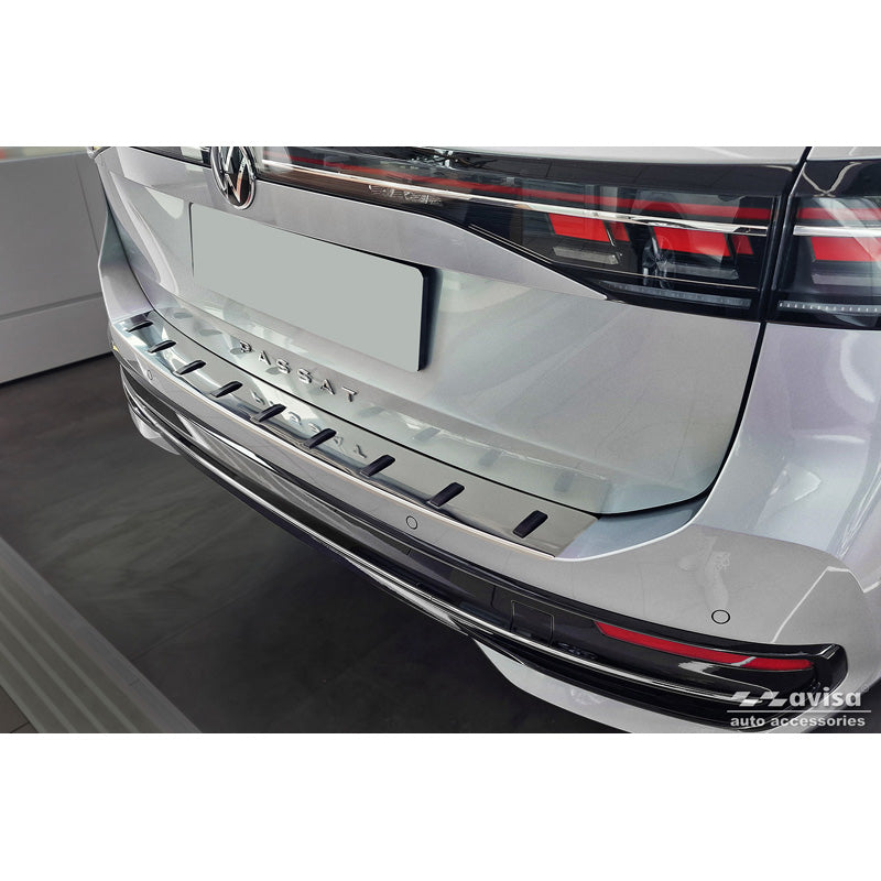 Avisa, takapuskurinsuoja, ruostumatonta terästä, sopii Volkswagen Passat Variant (CJ5) sis. R-Line & Hybrid 2024- 'STRONG EDITION'