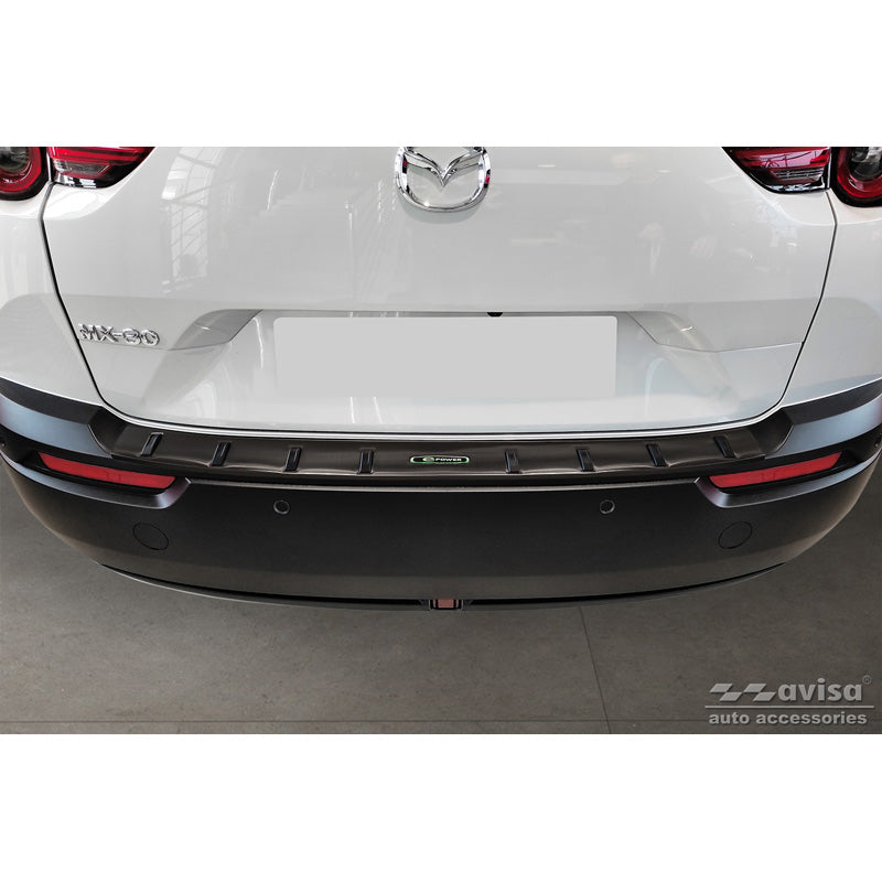 Avisa, takapuskurin suoja, musta, ruostumaton teräs, sopii Mazda MX-30 2020- 'STRONG EDITION'