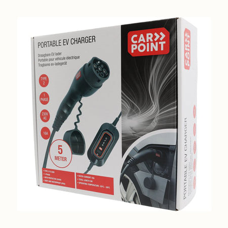 Carpoint, 230V Bærbar Oplader, Type 2, 1-faset 8-16A