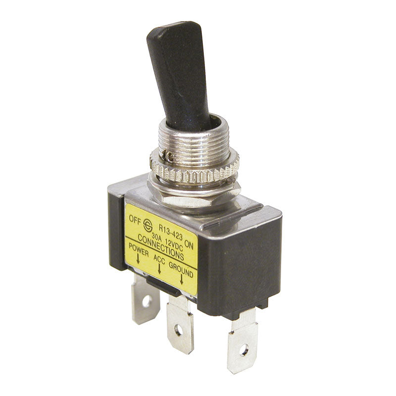 Carpoint, on/off-kytkin - musta/metalli - 12V, 20A