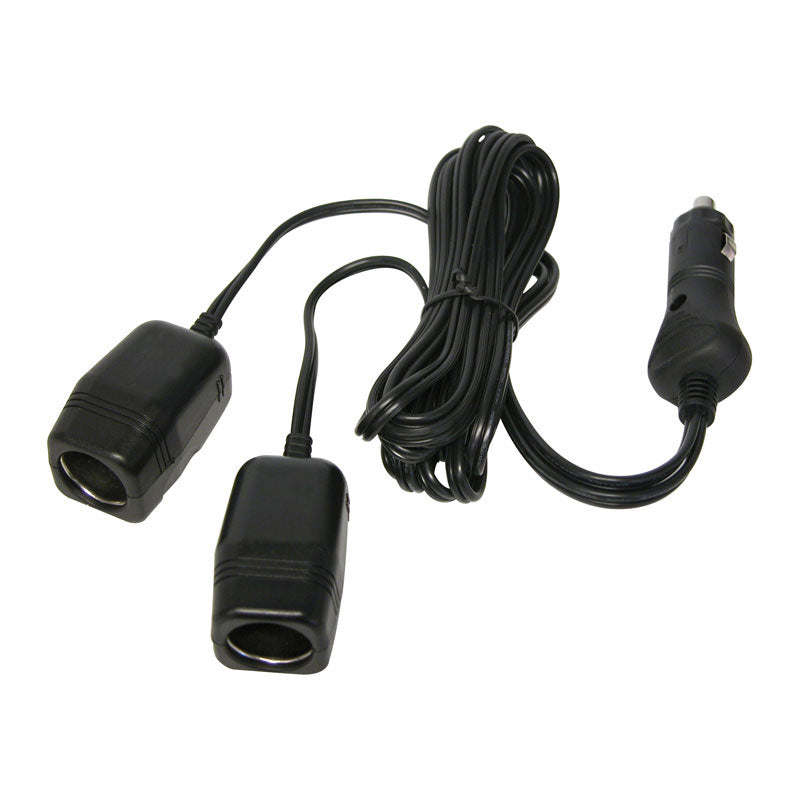 Carpoint, Kaksinkertainen tupakansytyttimen pistorasia, 2m kaapeli 12V 8A
