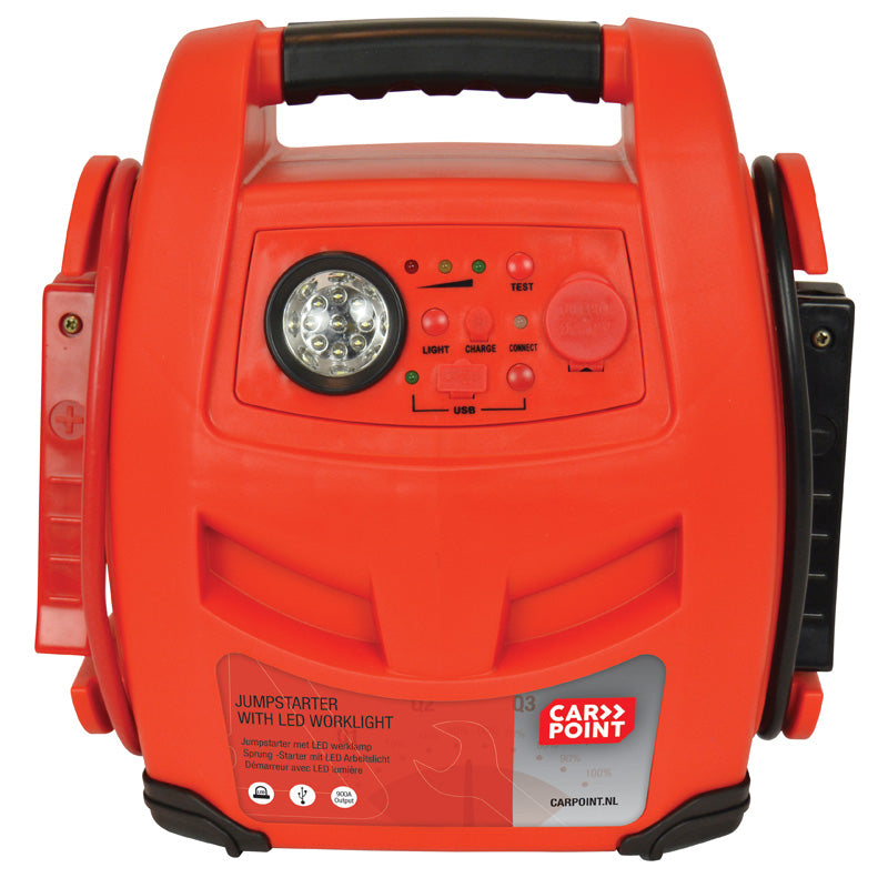 Carpoint, Jumpstarter 12V/17Ah 2in1 LEDillä ja USB-ulostulolla