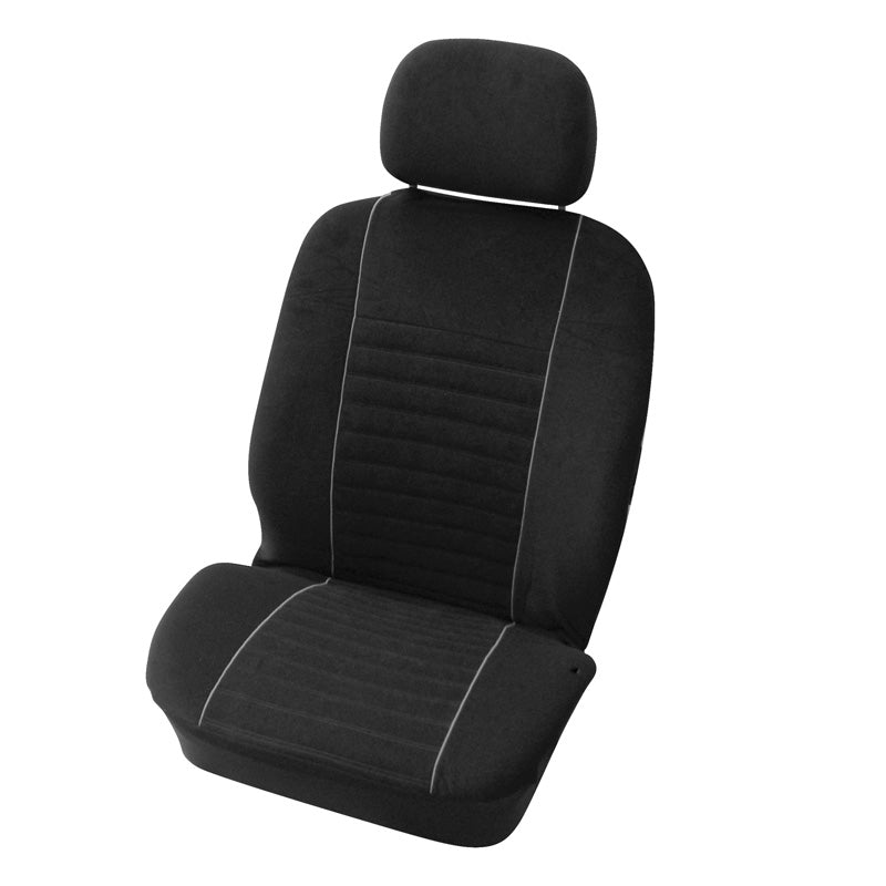 Carpoint Universal Sätesöverdrag Set - Velours - 4 delar - Svart