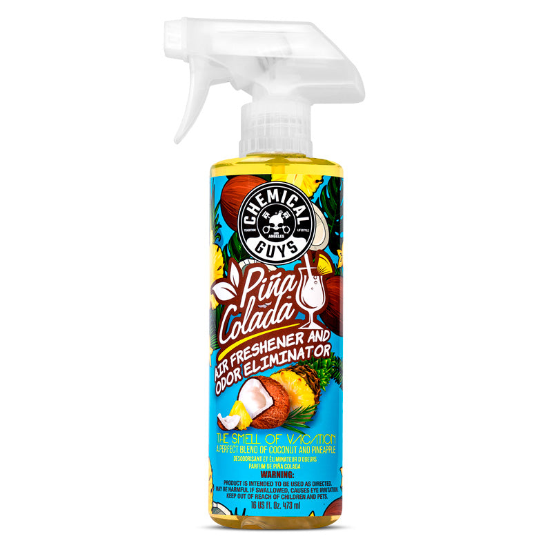 Chemical Guys Pina Colada -tuoksuinen ilmanraikastin ja hajunpoistaja (473ml)