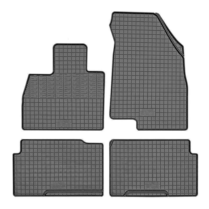 CIKCAR, Gummimattor, 4-delat set med monteringssystem, passar till Chery Tiggo 7 & Tiggo 8 (2025-), EBRO S700 & S800 (2024-)