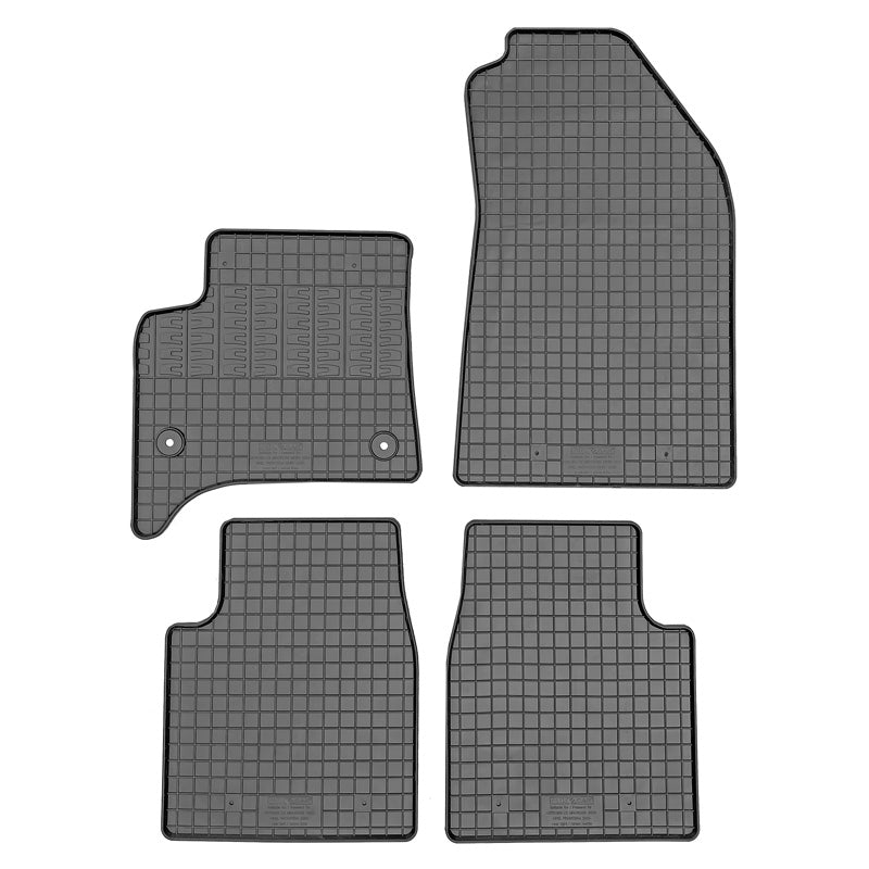 CIKCAR gummimattset lämpligt för Opel Frontera / Citroën C3 Aircross 2024- (MHEV) (4 delar + fästsystem)