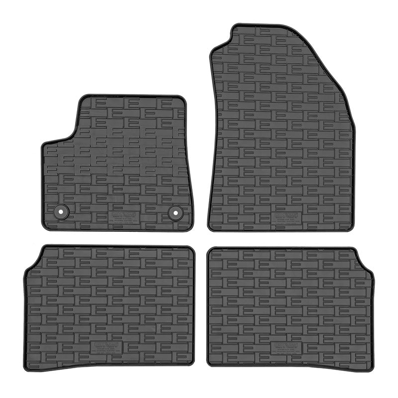 CIKCAR gummimattset lämpligt för Opel Frontera / Citroën C3 Aircross 2024- (EV) (4 delar + fästsystem)