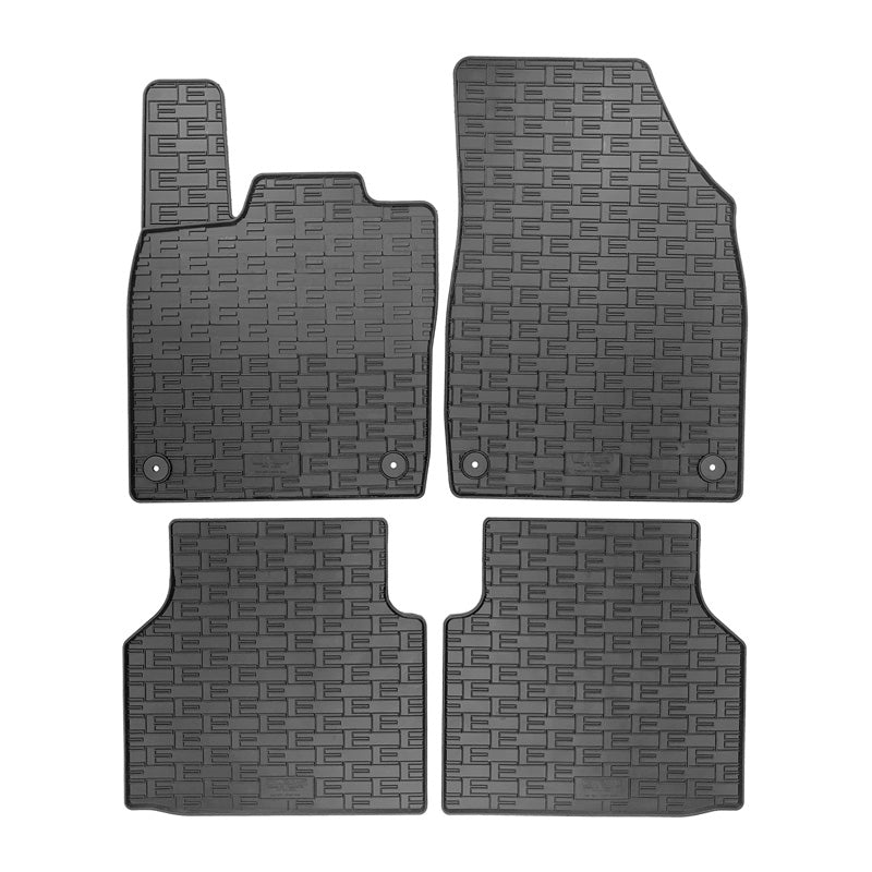 CIKCAR, Maatter, Gummi, 4-styk set, passer til Volkswagen ID.4 / ID.5 (2020-), Skoda Enyaq iV (2020-), Audi Q4 E-Tron (F4B) (2020-), Cupra Tavascan (2023-)