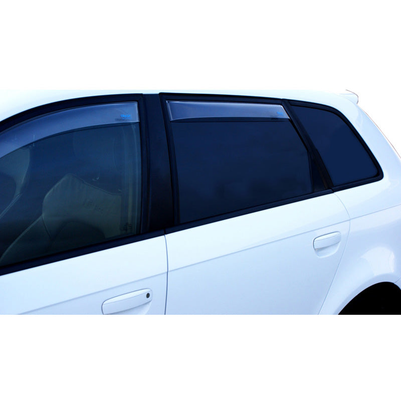 ClimAir, takaovien tuuliohjaimet, kirkkaat, sopii Citroen C3 Picasso 2009-