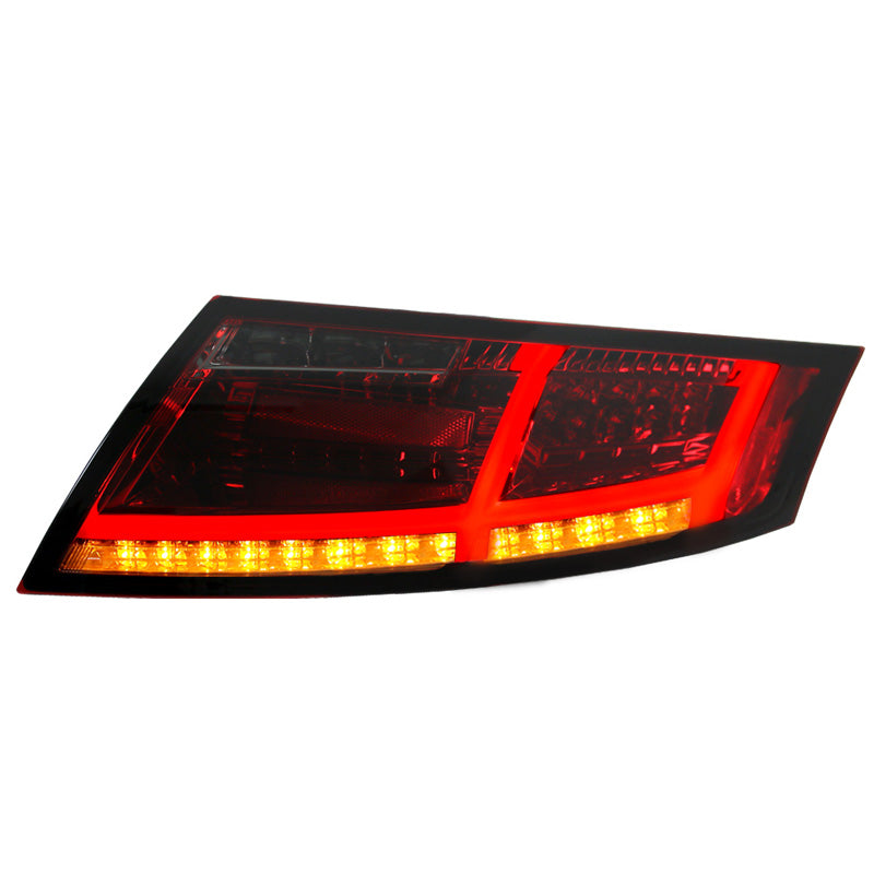 AutoStyle, LED-Baklampor, passar Audi TT 2006-2013 - Röd/Smoke - inkl. Dynamiska löpljus