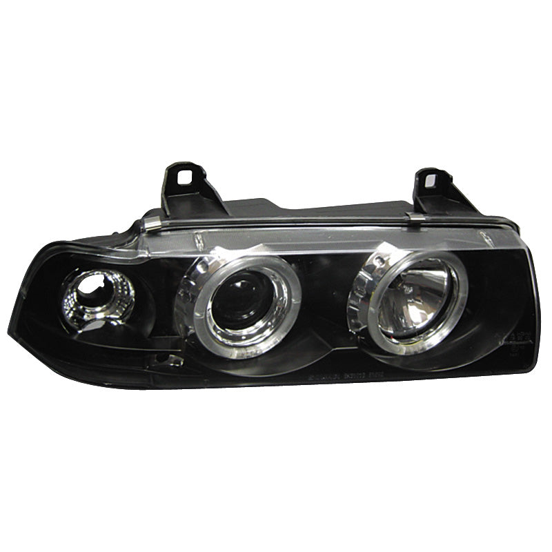 Ajovalot, sopii BMW 3-Series E36 Sedan/Touring - musta - sis. Indicators & Halos