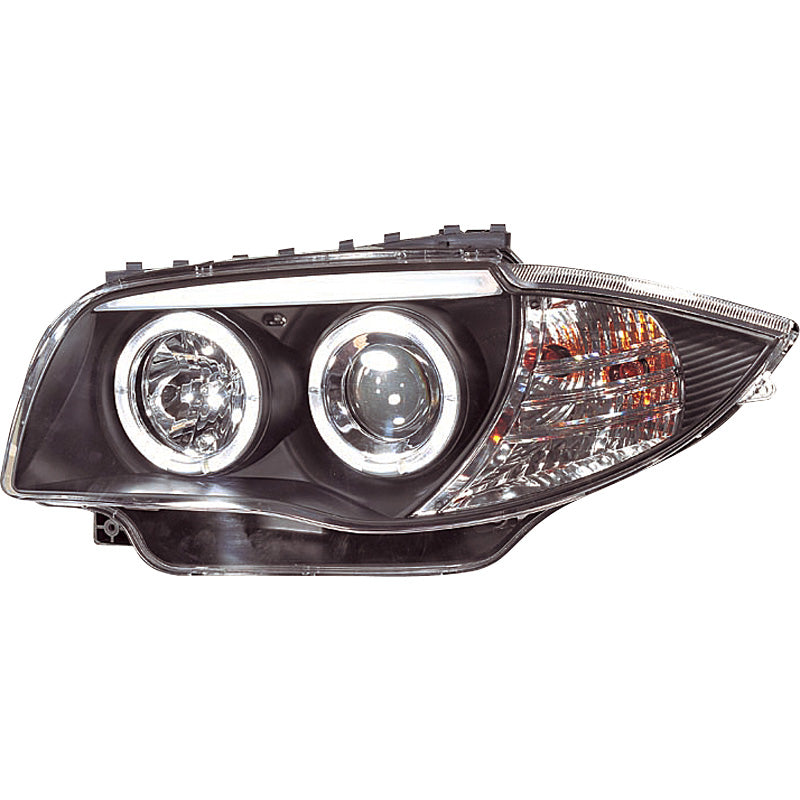 Ajovalot, sopii BMW 1-Series E81/E87 2004-2011 - musta - sis. Halos