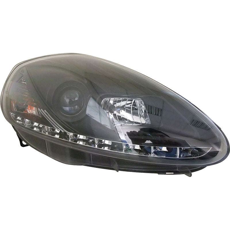 Ajovalot, DRL-look sopii Fiat Grande Punto 2005-2008 - musta