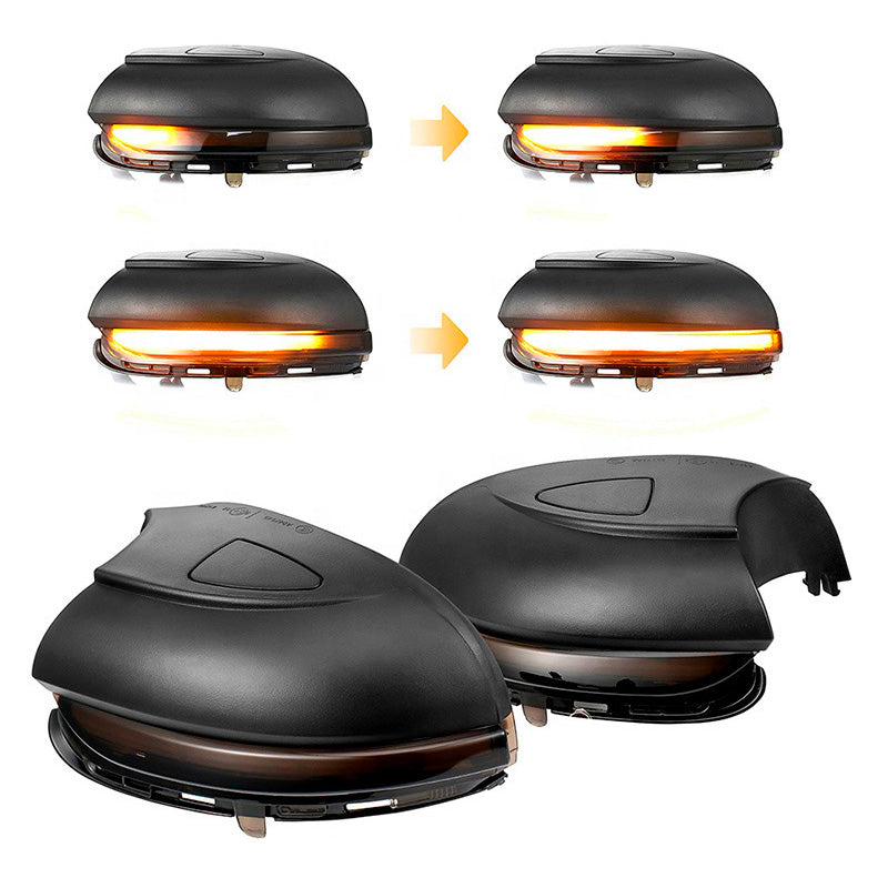 AutoStyle, LED-vilkut sivupeileihin, sopii Volkswagen Golf VI 2008-2012 & Touran 2010-2015 - savunharmaa - sisältää Dynamic Running Light