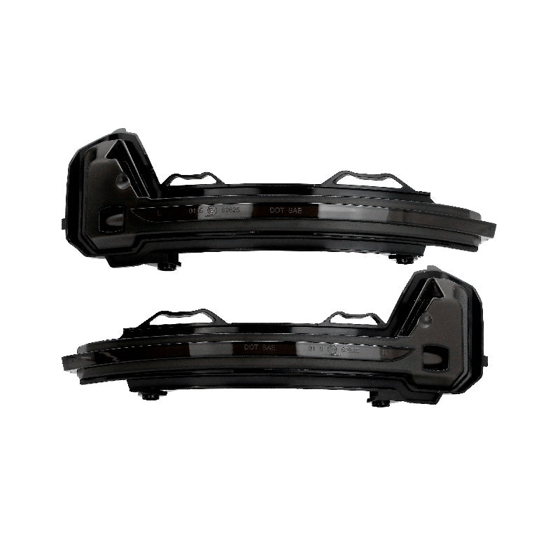 AutoStyle, LED-sivupeilien vilkut, sopii Volkswagen Tiguan II 2016- & Tiguan Allspace 2017- - savunvärinen - sisältäen dynaamisen ajovalon