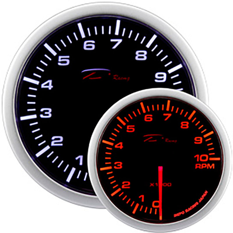 Depo Racing, WA-seriesin kierroslukumittari - 0-10.000rpm - 52mm - savulinssi - Dual LED
