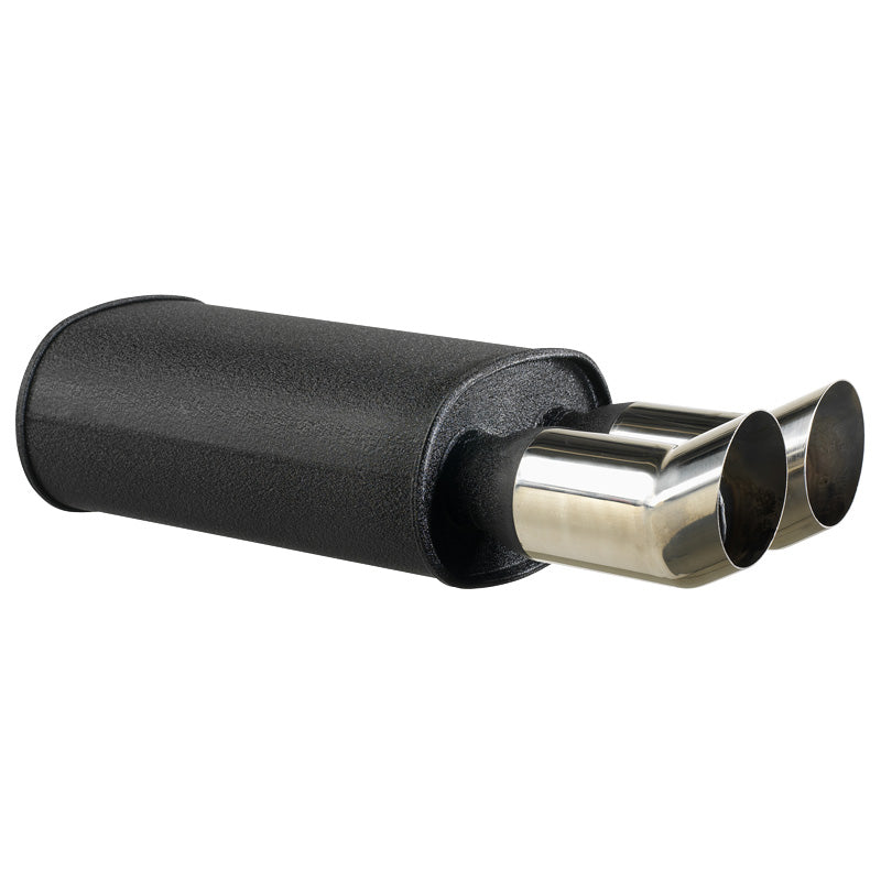 AutoStyle, DTM yleisurheilupakoputki - Musta - Liitäntä 63,5mm / Ulostulo 2x76mm