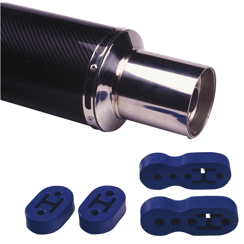 AutoStyle, universaalit pakoputken kumikannattimet - musta - 2x12mm - 2 kpl:n sarja