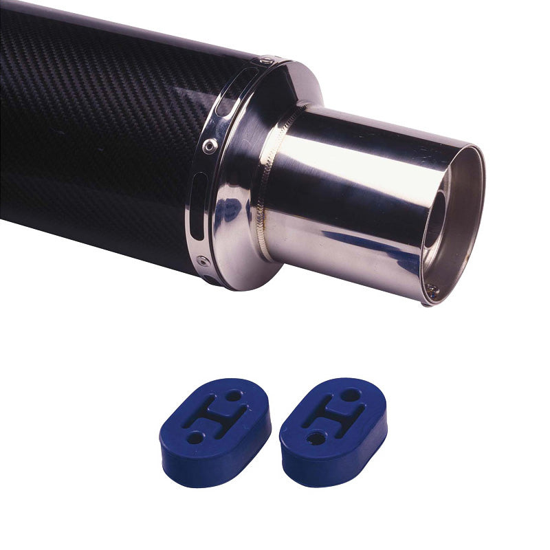 AutoStyle, universaali pakoputken kumikannatin - musta - 2x9mm - sarja 2 kpl.