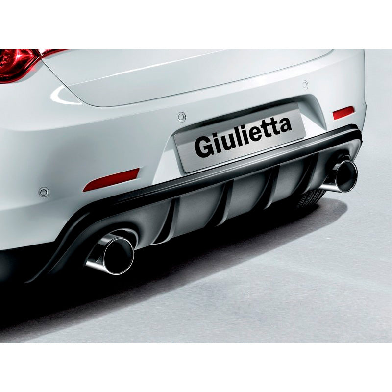 Motordrome, takapuskurin helma (diffuusori), sopii Alfa Romeo Giulietta 2010- (kaksoispakoputki vasen+oikea) (ABS)