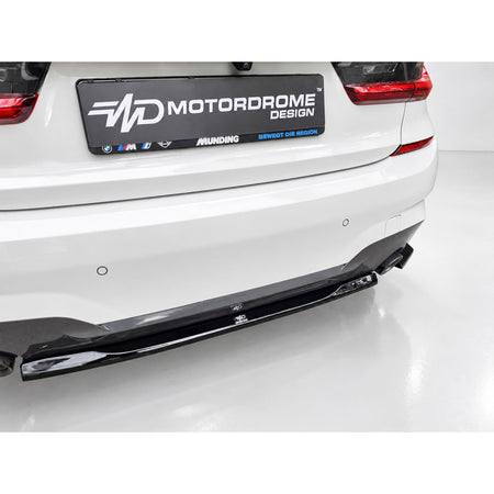 Motordrome, Underlæbe, bag, Blank sort, passer til BMW 3-serie (G20) M-Sport/M340i (2019-2022)