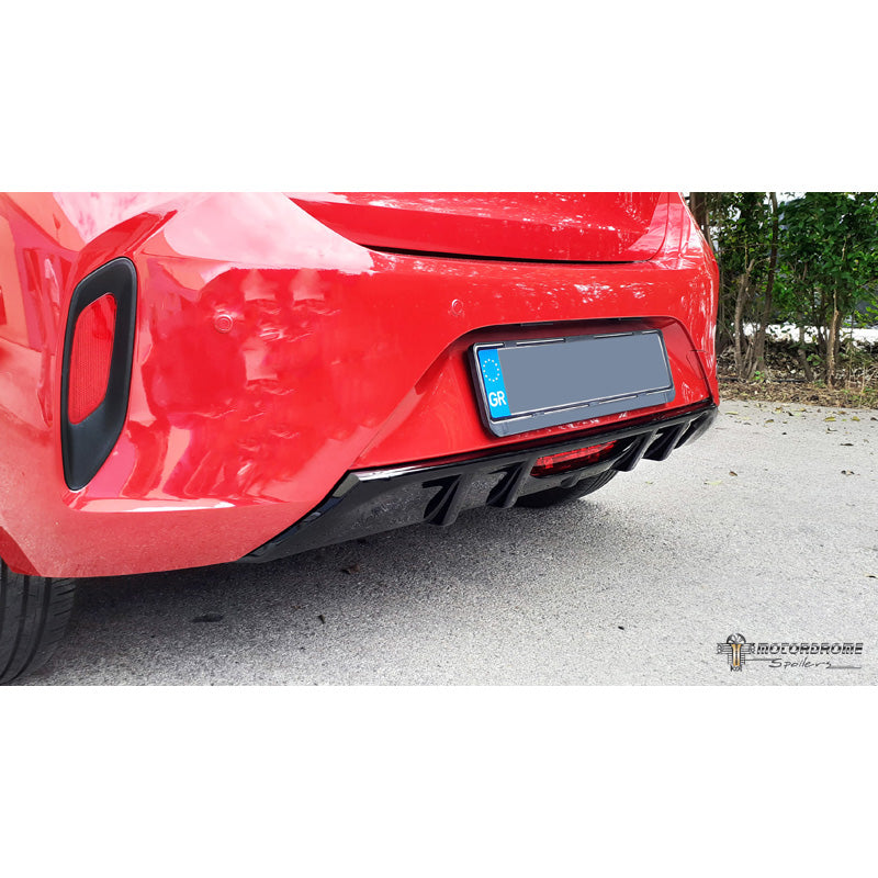 Motordrome, takapuskurin diffuusori, sopii Opel Corsa F GS-Line 2019- (yhdellä pakoputkella) (ABS)