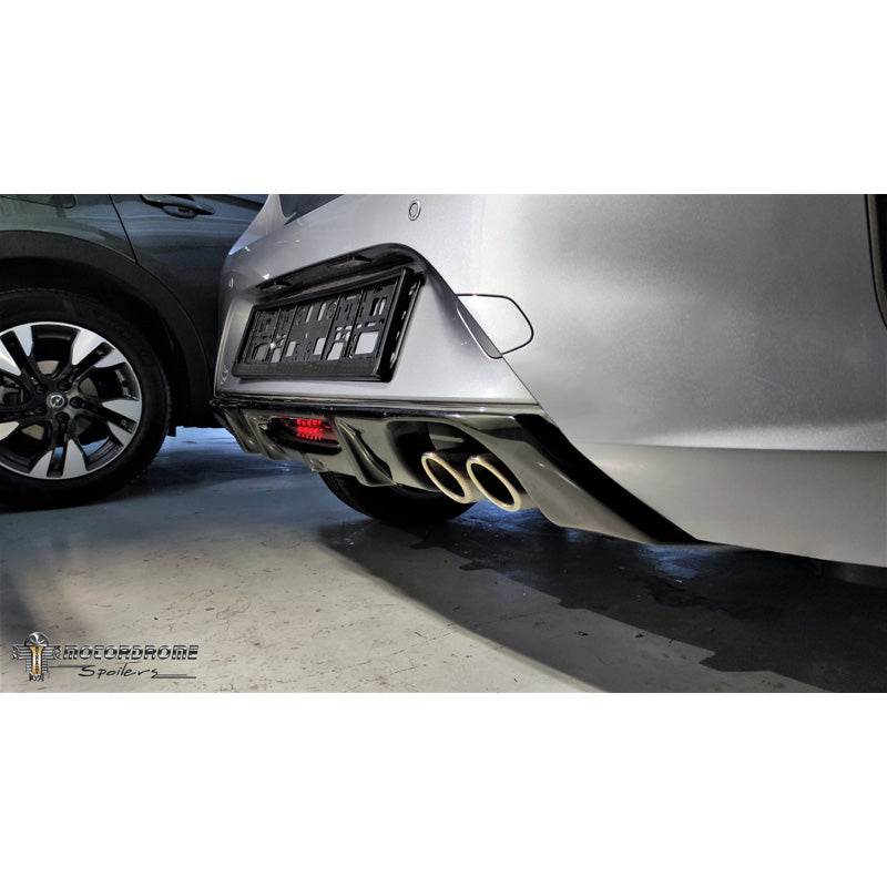 Motordrome, takapuskurin diffuusori, sopii Opel Corsa F GS-Line 2019- (with double exhaust) (ABS)