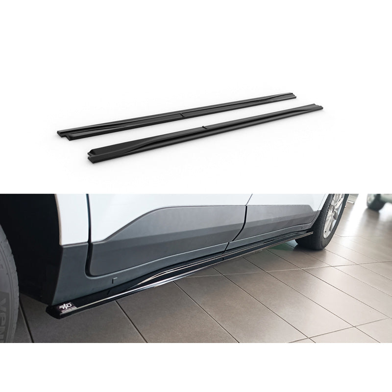 Motordrome, sidokjolar, glanssvart ABS, passar till Ford Transit Courier (B460) 2023-