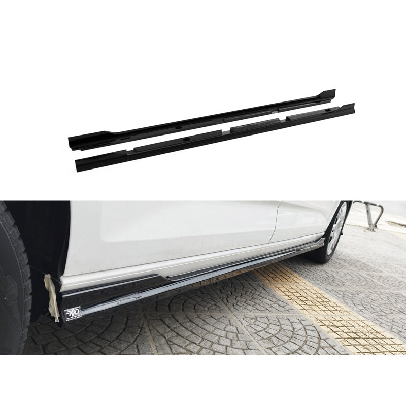 Motordrome, sidokjolar, ABS, blank svart, passar till Volkswagen Caddy Maxi V Box/MPV (2020-) och Ford Transit/Tourneo Connect L2 (2024-)