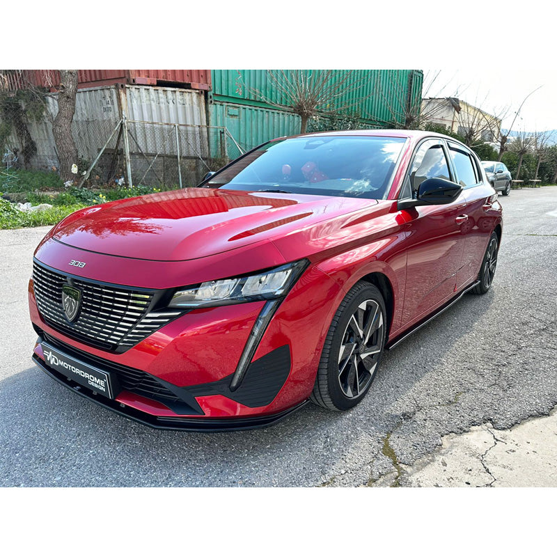 Motordrome, sivuhelmat, sopii Peugeot 308 III HB & SW 2021- (ABS, kiiltävän musta)