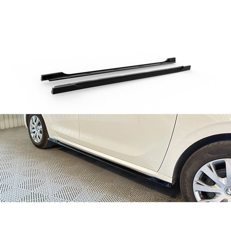 Motordrome, sivuhelmat, ABS, sopii Peugeot 208 I 2012-2019, musta