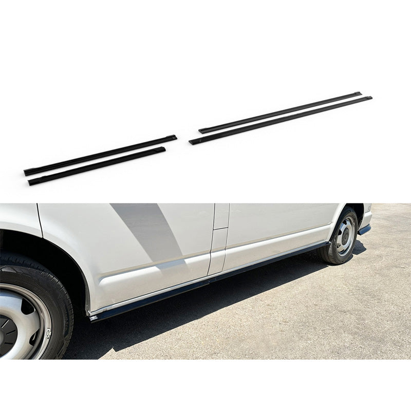 Motordrome, sivuhelmat, sopii Volkswagen Transporter T6.1 LWB 2020-2022 (ABS kiiltävän musta)