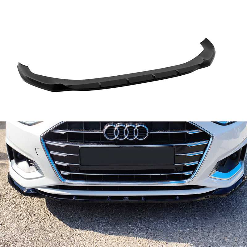 Motordrome, etuspoileri, kiiltävän musta, sopii Audi A4 Sedan/Avant (B9) Facelift (2019-), excl. S-Line/S4