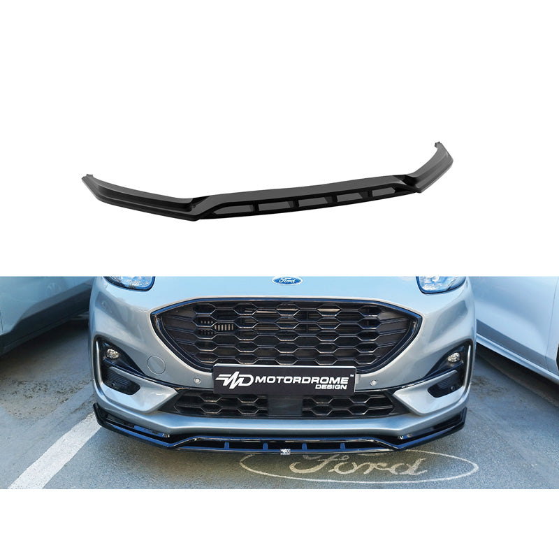 Motordrome, Etuspoileri, ABS, kiiltävä musta, sopii Ford Puma ST-Line 2019-, urheilullinen aerodynaaminen muotoilu