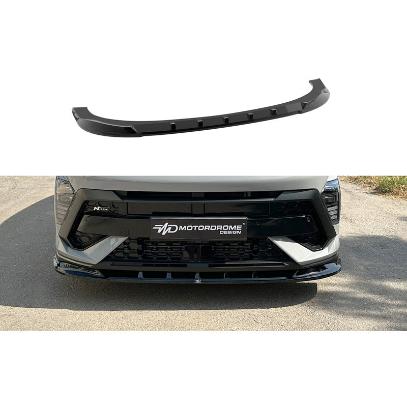 Motordrome, Frontspoiler, blank svart, passar till Hyundai Kona II (SX2) N-Line (2023-)