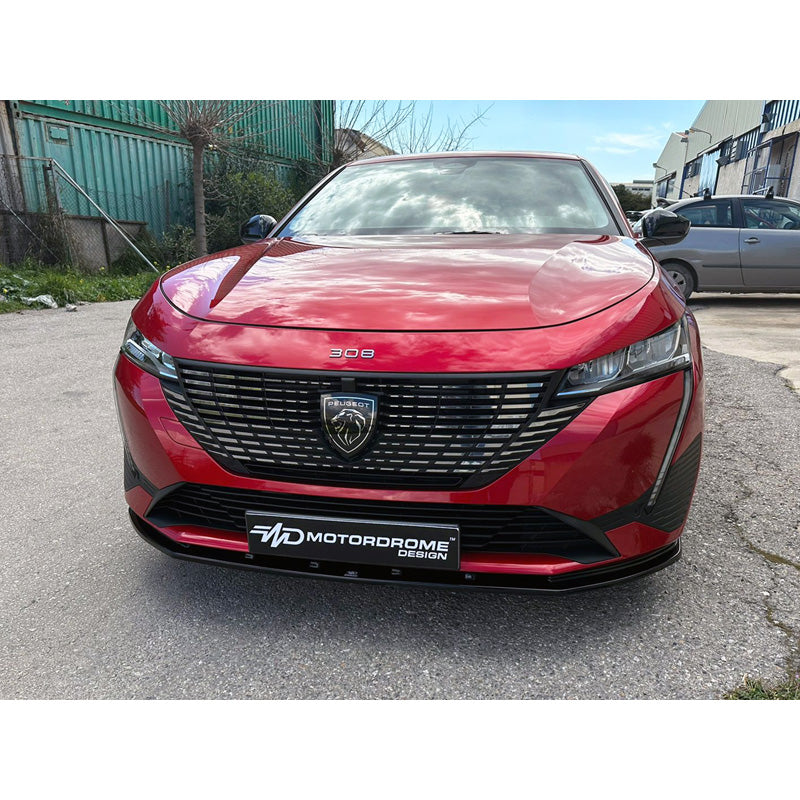 Motordrome, etuhelma, sopii Peugeot 308 III HB & SW 2021- (ABS, kiiltävän musta)