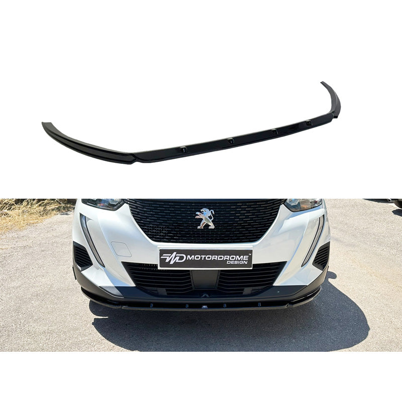 Motordrome, etuspoileri, sopii Peugeot 2008 II 2019- (ABS kiiltomusta)