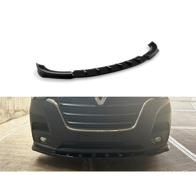 Motordrome, etuspoileri, sopii Renault Master Mk3 Facelift 2019-2024 (ABS, kiiltävänmusta)