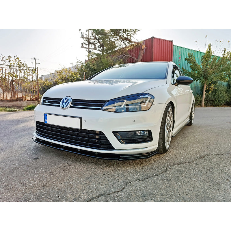 Motordrome, etuspoileri, sopii Volkswagen Golf VII R / R-Line 2012-2017 (ABS, kiiltävän musta)