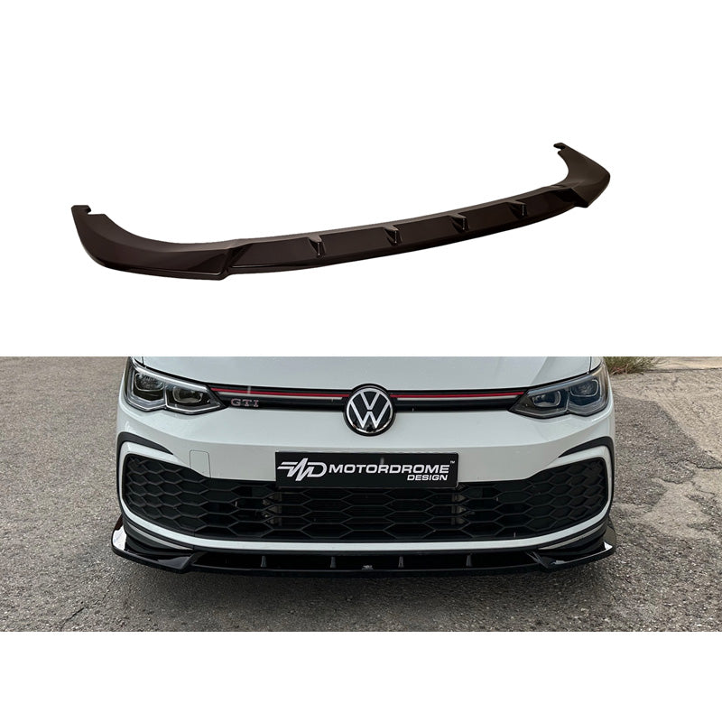 Motordrome, etuspoileri, sopii Volkswagen Golf VIII (CD1) GTI/ R-Line 2020- (ABS, kiiltävän musta)