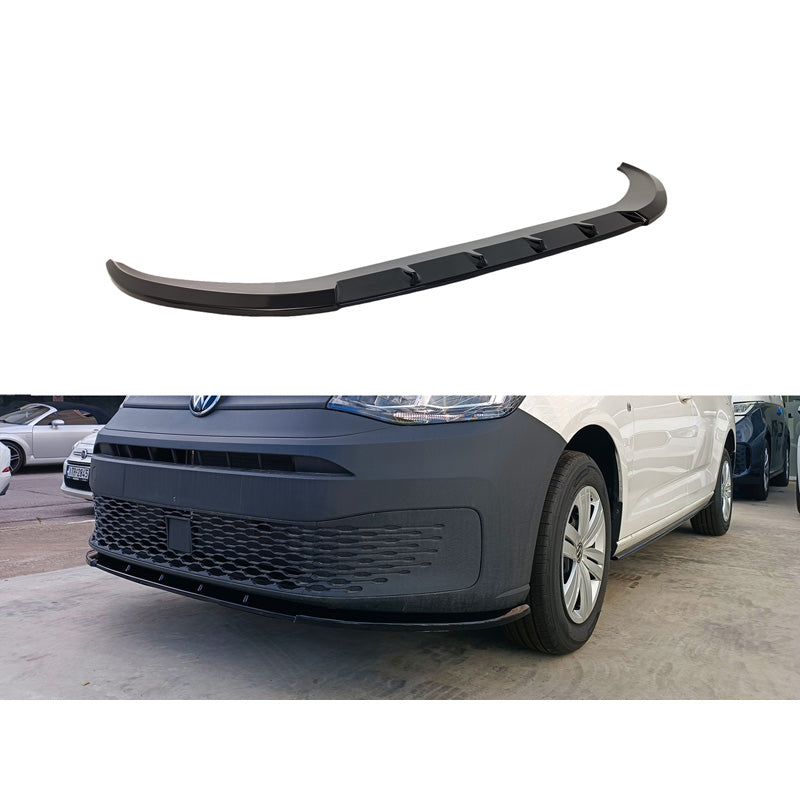 Motordrome, etuspoileri V2, sopii Volkswagen Caddy V Box/MPV 2020- (ABS, kiiltävän musta)